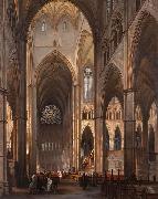 Victor-Jules Genisson Interior of Westminster Abbey oil painting artist